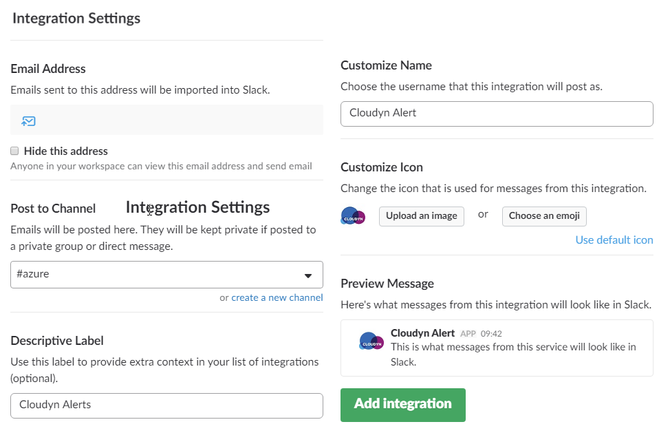 Slack setup