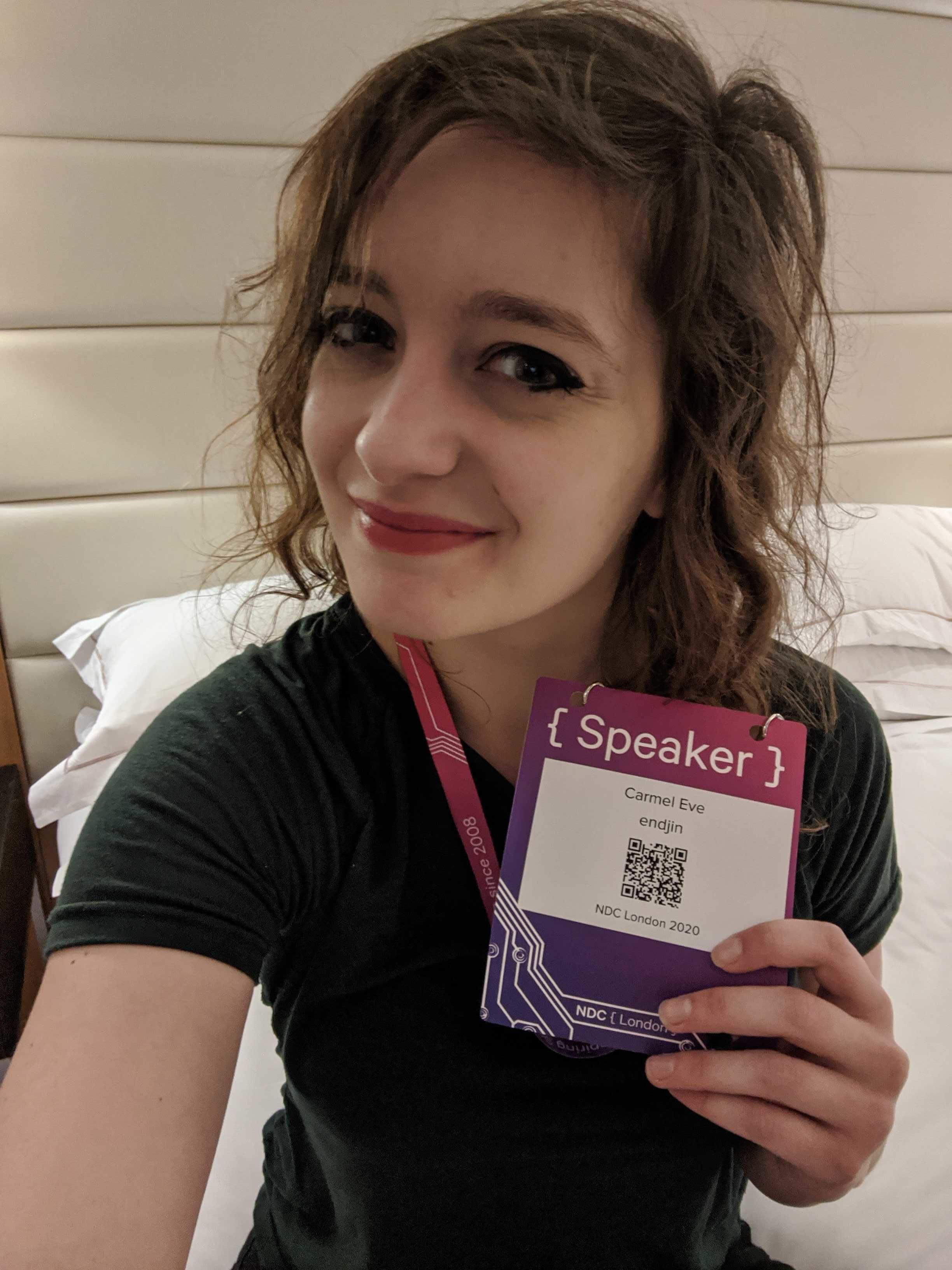 Author with "speaker" badge.