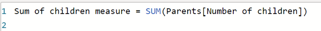 Calculating SUM using a measure.