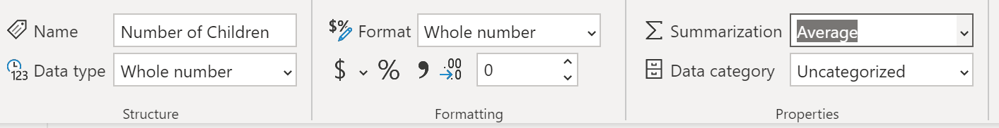 Updating the default summarization behaviour to be "average".