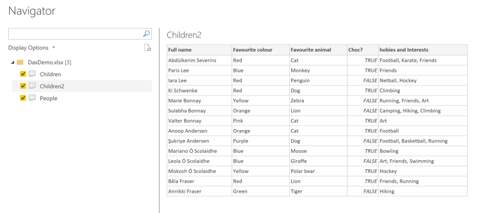 Connecting to an excel workbook from Power BI.