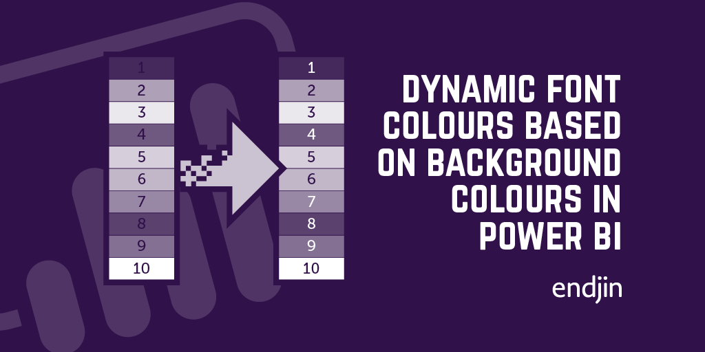 How to dynamically choose the correct font colour based on a background colour in Power BI tables.