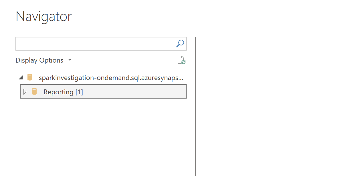 Viewing the reporting database within Power BI desktop