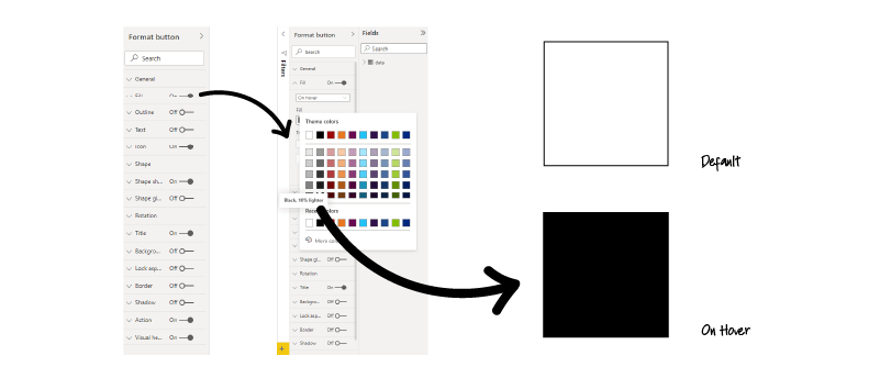 Format panel and fill states