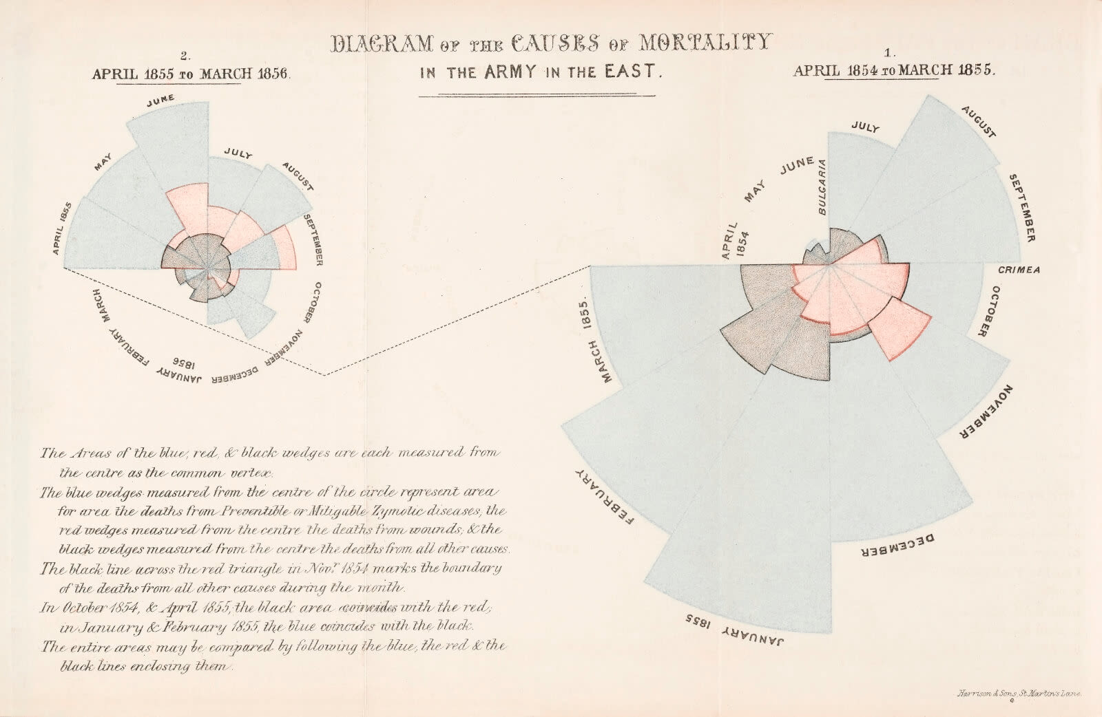 Florence Nightingale's Diagram of causes of mortality in the army