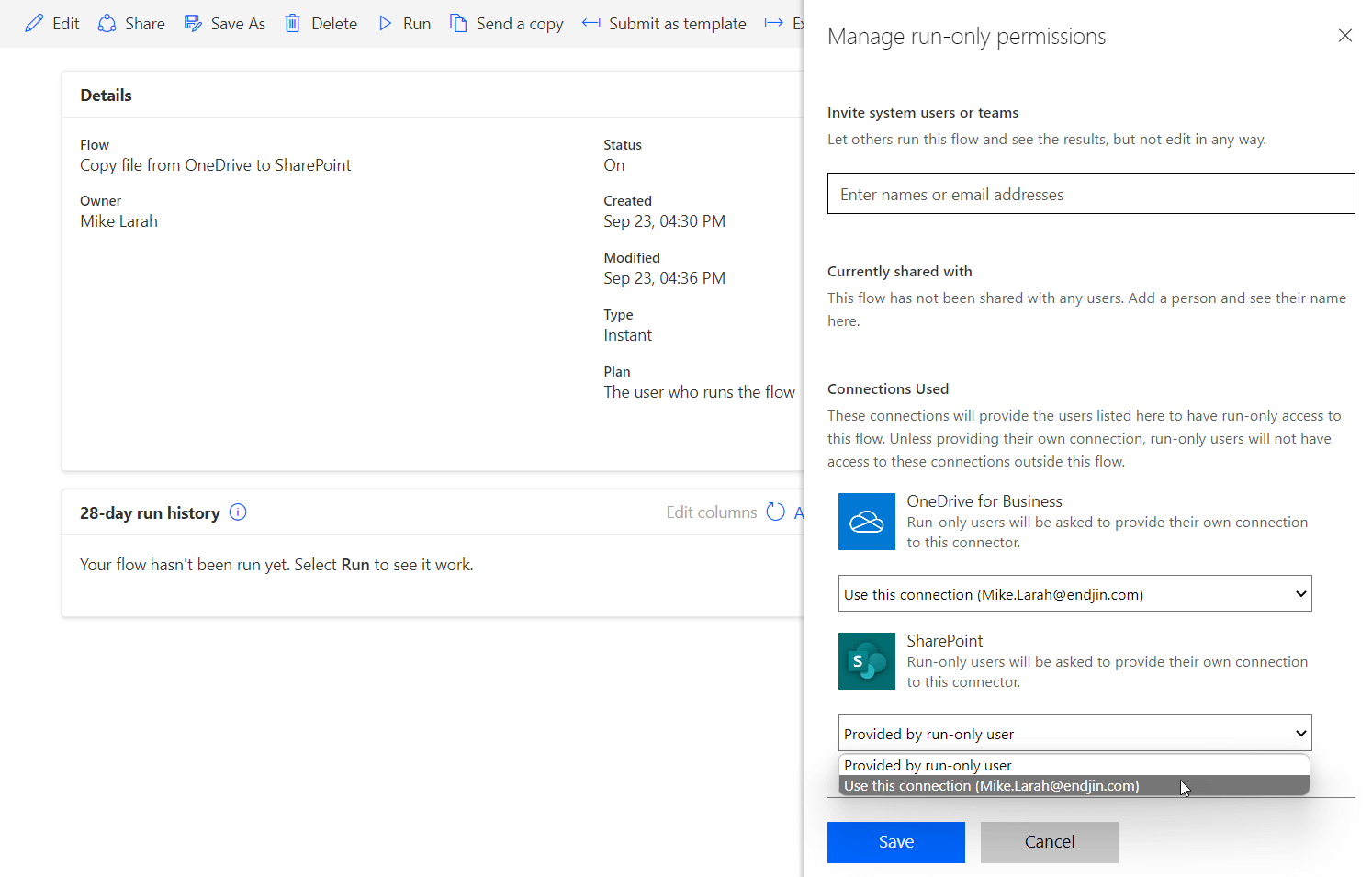 Child flow embedded connections