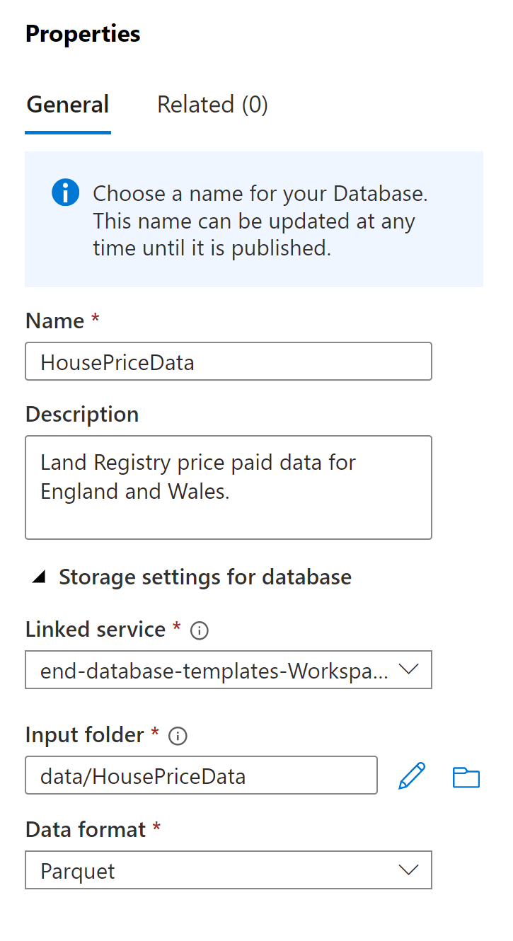 Creating a new Lake Database