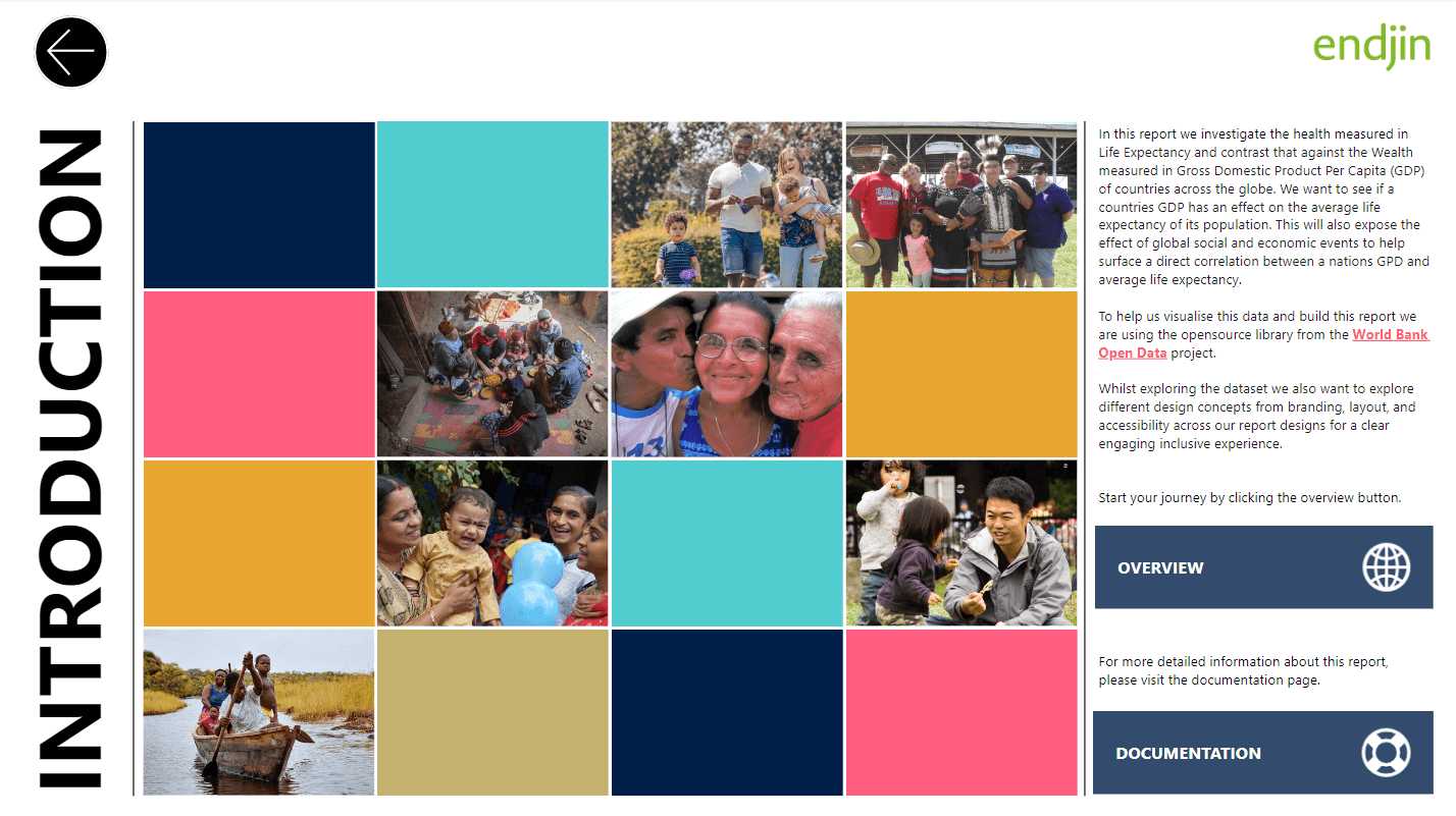 Image showing the colour palette in a the report introduction page