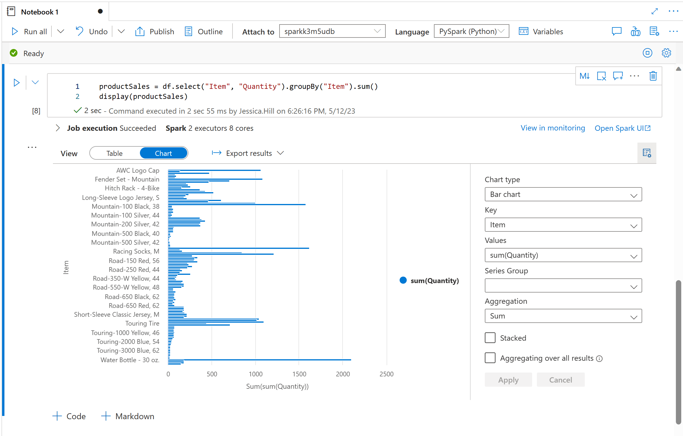 Notebooks in Azure Synapse Analytics