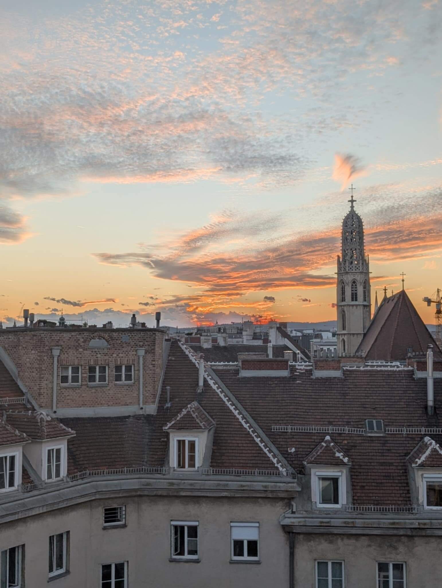 Photo of sunset over Vienna