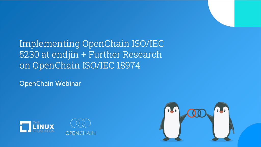 Implementing OpenChain across endjin's InnerSource and Open Source estate