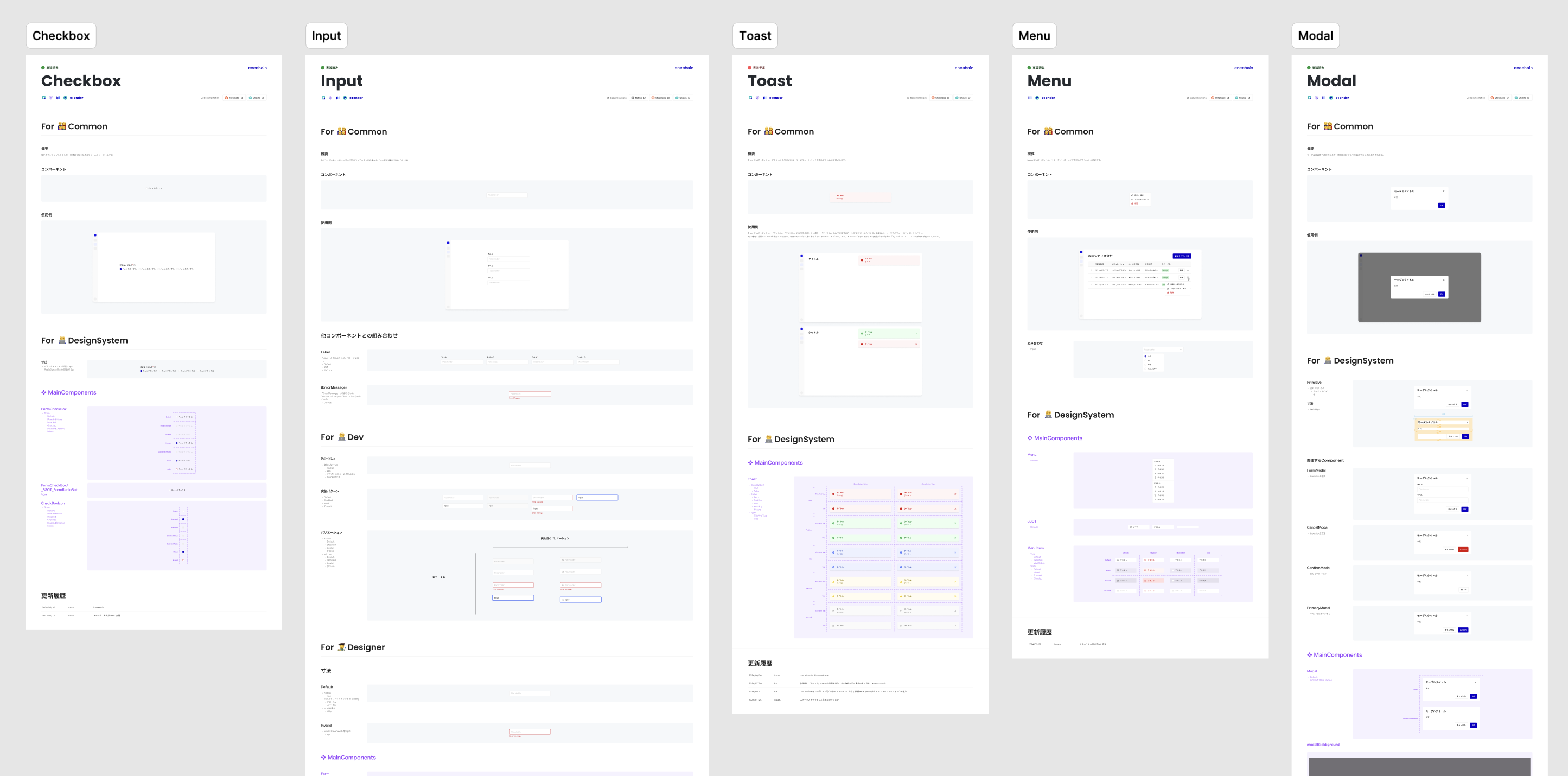 enechainデザインシステムのFigmaファイル_全体像