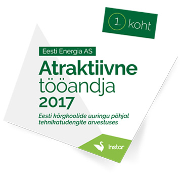 1. koht - Atraktiivne tööandja 2017, Eesti kõrgkoolide uuringu põhjal tehnikatungite arvestuses