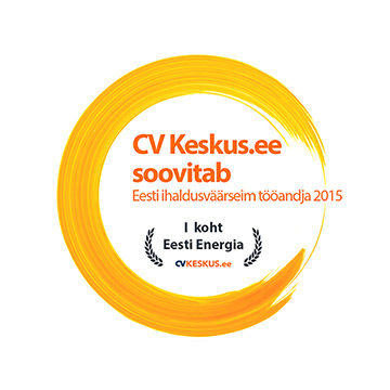 1. koht - Eesti ihaldusväärseim tööandja 2015