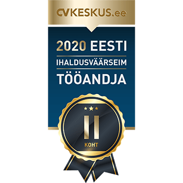 2. koht - Eesti ihaldusväärseim tööandja 2020