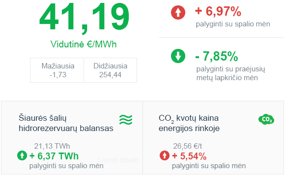 Energijos rinkos apžvalga | 2020 m. lapkritis