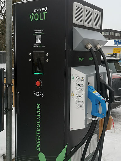 Saaremaa received its first fast charging station for European electric cars in Kuressaare