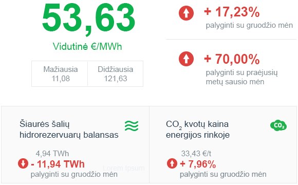 Energijos rinkos apžvalga | 2021 sausio mėn