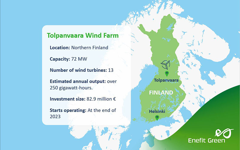 Enefit Green is constructing its first wind farm in Finland, Tolpanvaara