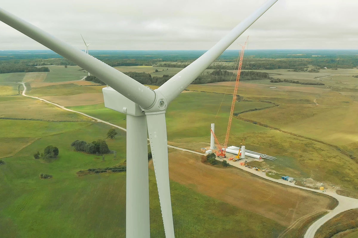 All Enefit Green's new wind farms have reached wind turbine installation stage 