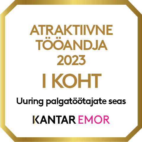 Atraktiivne tööandja 2023 1. koht palgatöötajate seas