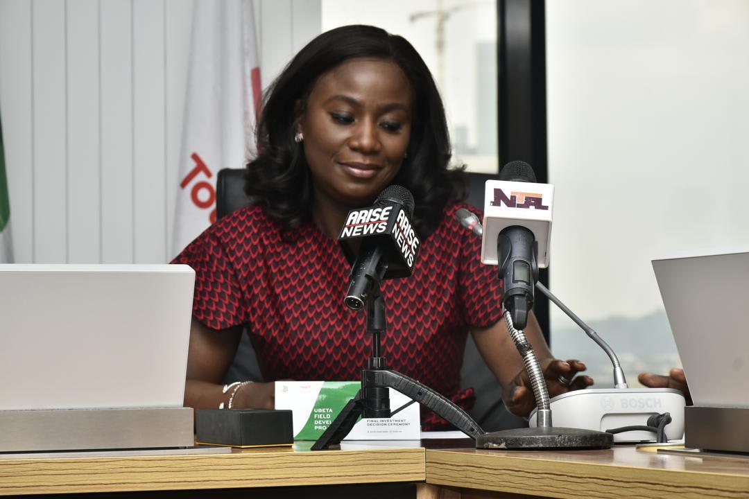 Special Adviser to the President on Energy, Mrs Olu Verheijen, during a Press Conference