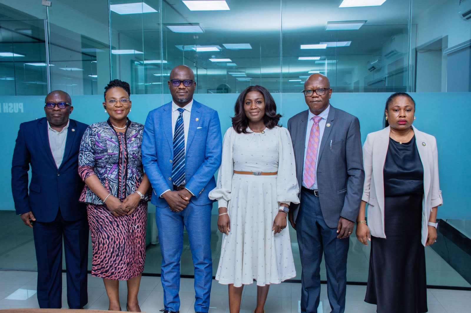 Leadership of NAPE (Nigerian Association of Petroleum Explorationist)  during courtesy visit to Special Adviser to the President on Energy, Mrs Olu Verheijen