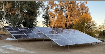 Ground mount solar panels