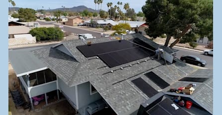 Middle of solar installation