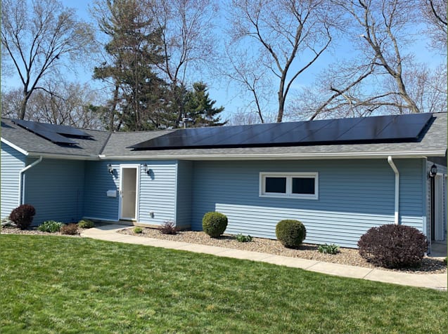 Beautiful Residential Roof-Mounted Array utilizing sleek black-on-black modules