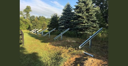 10kW Ground rack in Hartland prior to panel install