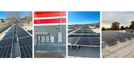 Commercial solar panel install