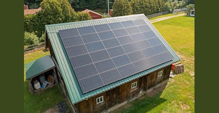 Solar installation on metal roof