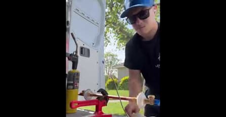 Cool Short of Owner  Michael hard at work on a plumbing project!