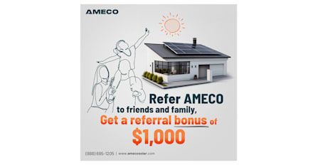 Help your loved ones save on their energy bills with AMECO like you did and let's contribute to a sustainable future together