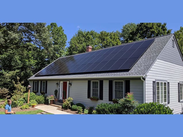 Beautiful roof mounted solar in VA