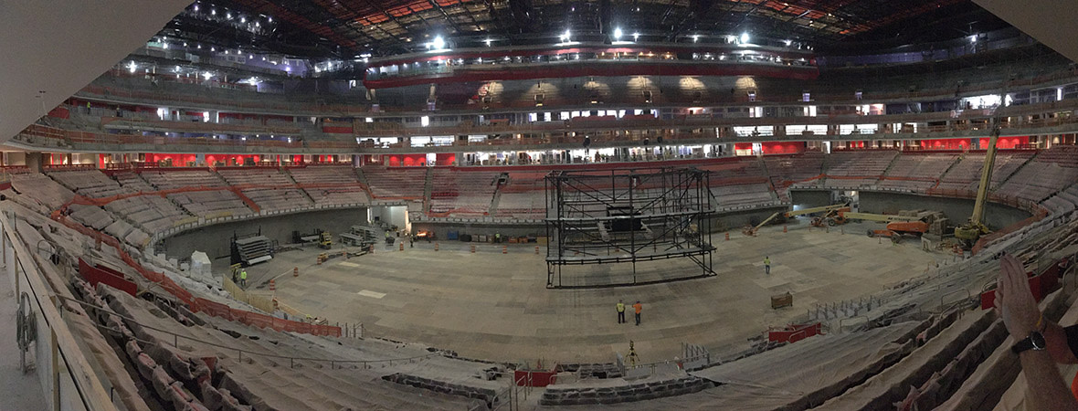 Detroit Little Caesars Arena under construction