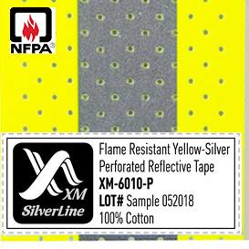 Perforated reflective tape XM-6010P complies with NFPA 2112