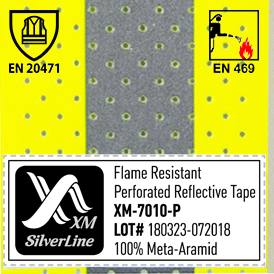 EN 469 & EN 20471 for Perforated reflective tape XM-7010P