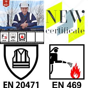 Reflective tape XM-6011 (Malta) certified to EN 20471 & EN 469 in SATRA Laboratory