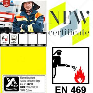 XM-7104 FR reflective tape has passed EN 469