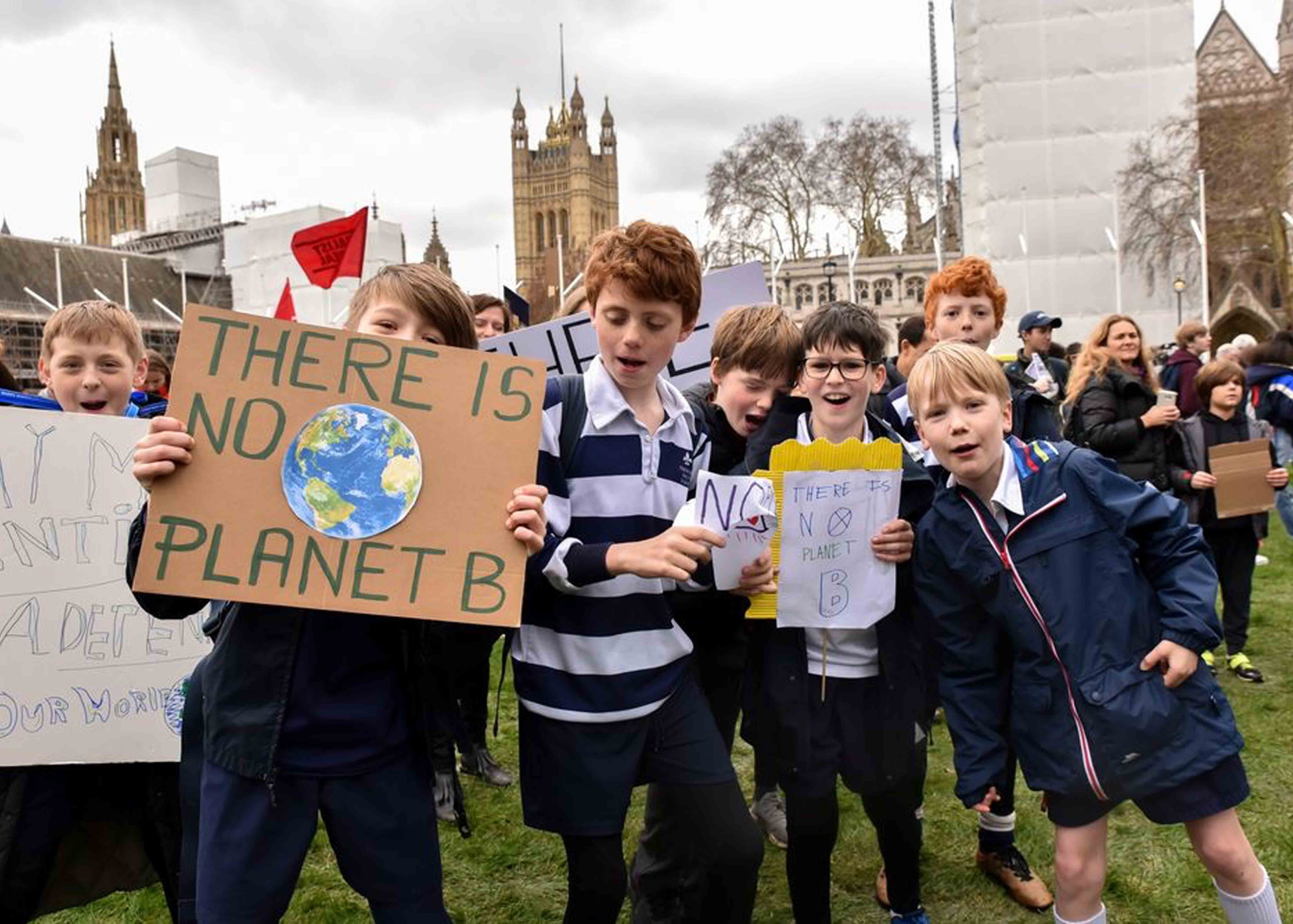 Children protesting for climate change