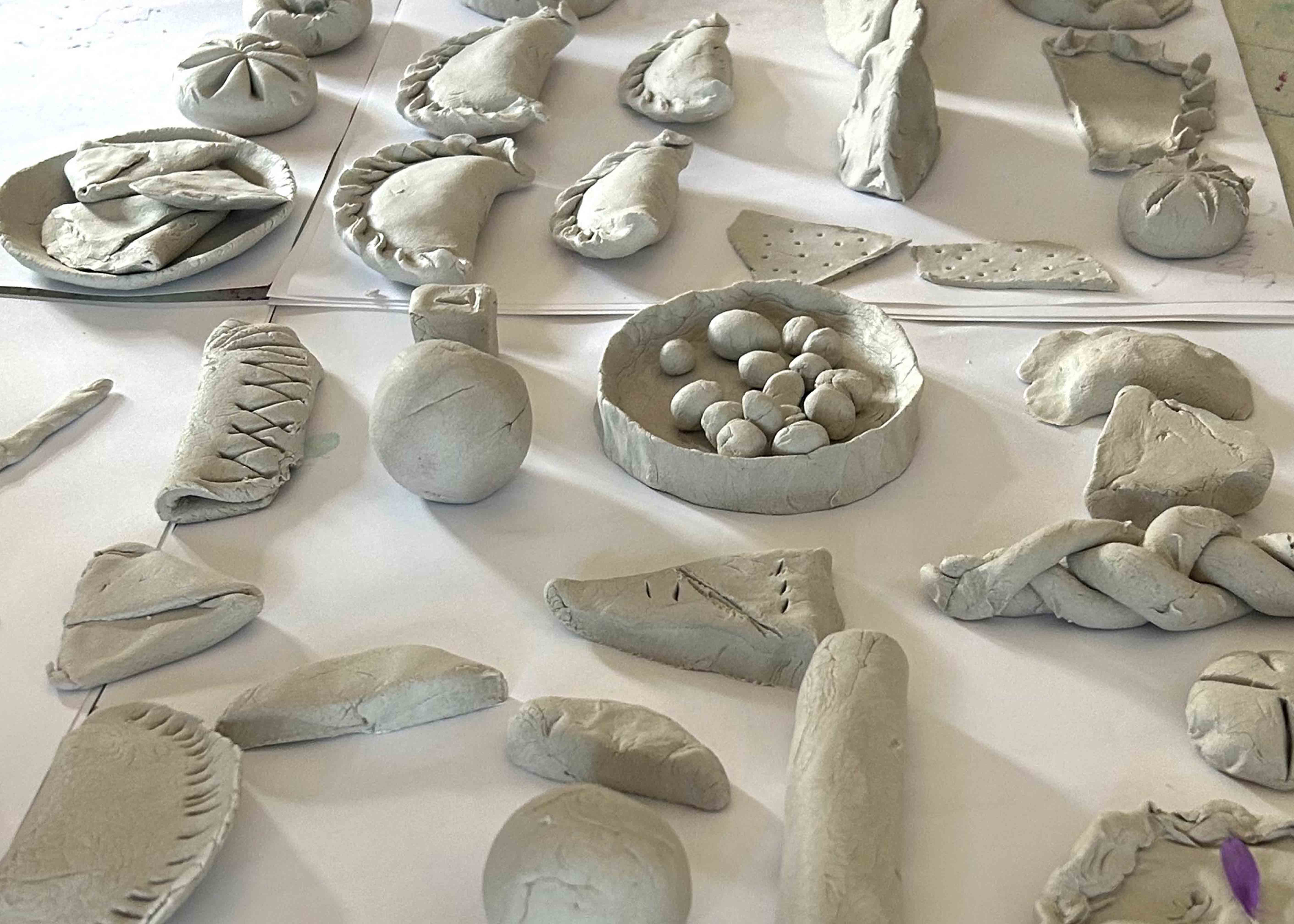 Clay models of food