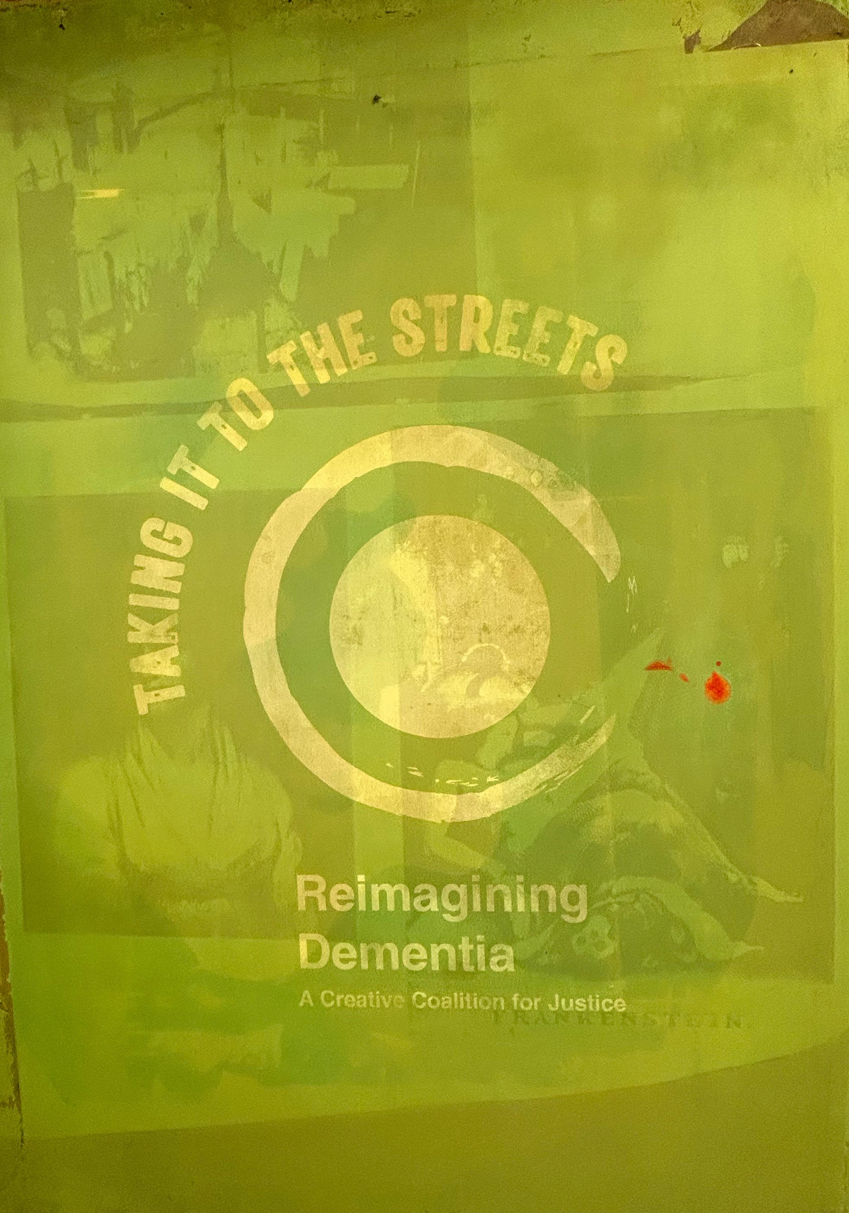 Pre-exposed screen with Reimagining Dementia Logo