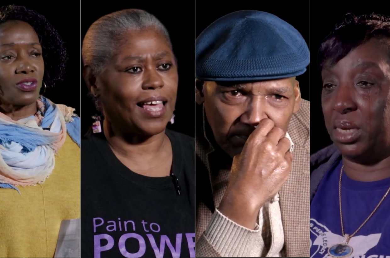 Those who lost children or loved ones to gun violence share their pain in a new documentary, "Quiet Rooms." From left to right, Ruth Rollins, Clementina Chéry, Paul Prater, and Leeann Taylor.
