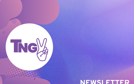 Purple banner for the April 2022 edition of the TNGV Newsletter