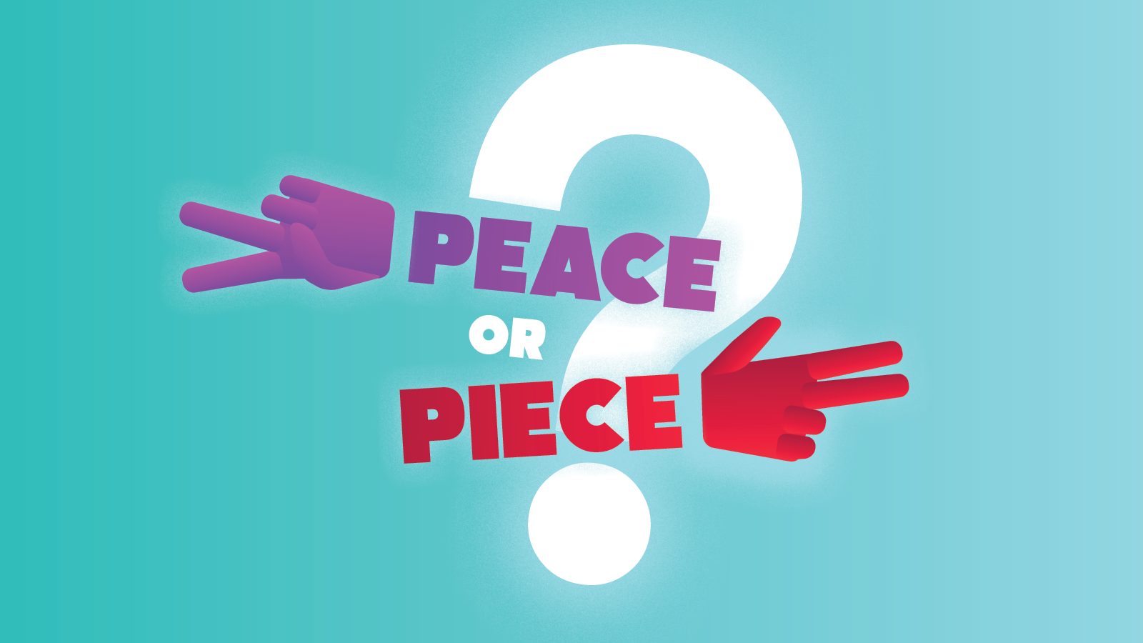 "Peace or Piece" logo