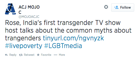 Tweet about transgender advocacy