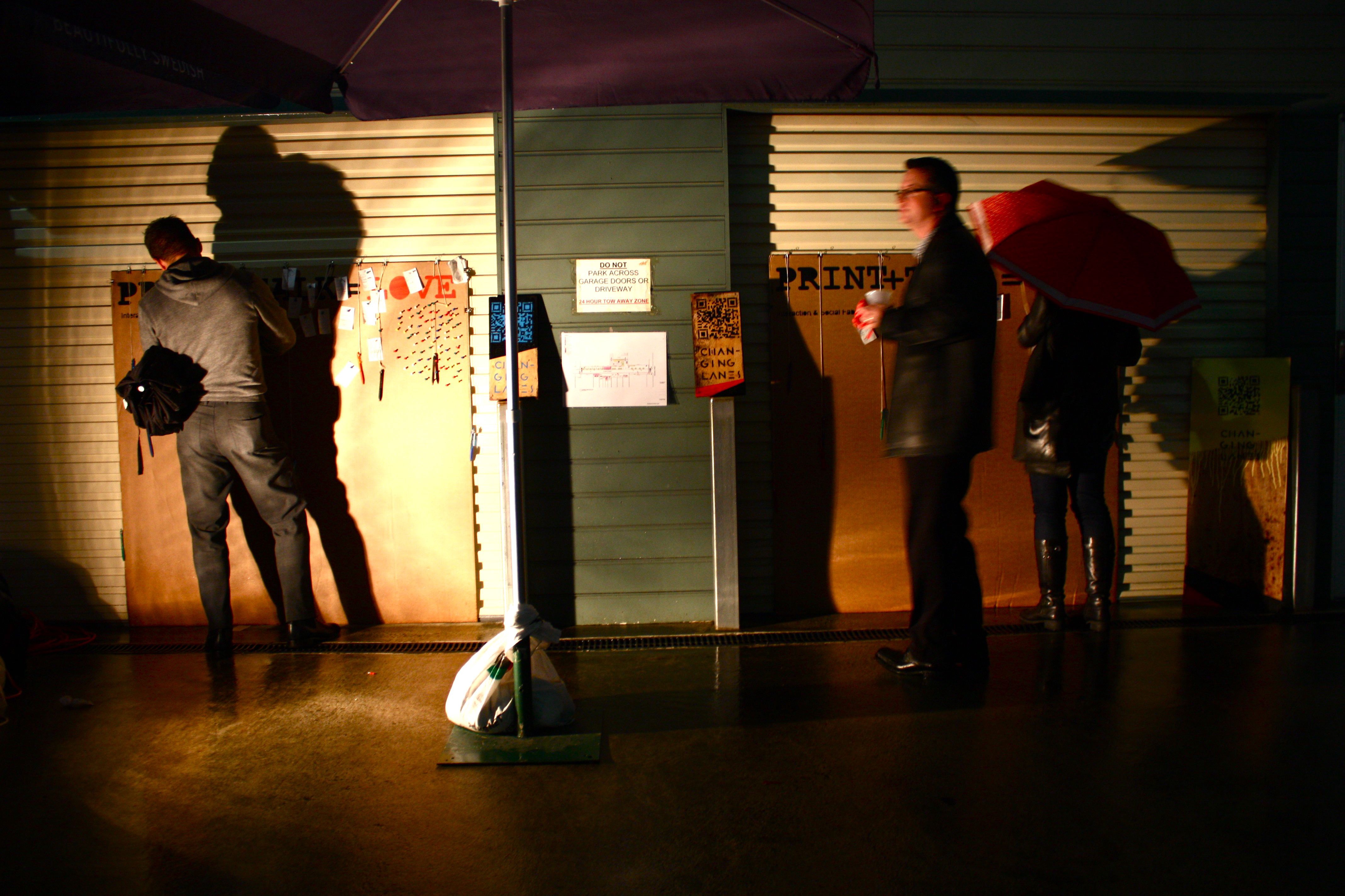 Figure 1 Photo: Mark Bilandzic. Print + Talk = Love at the Changing Lanes event in Brisbane, QLD May 2012