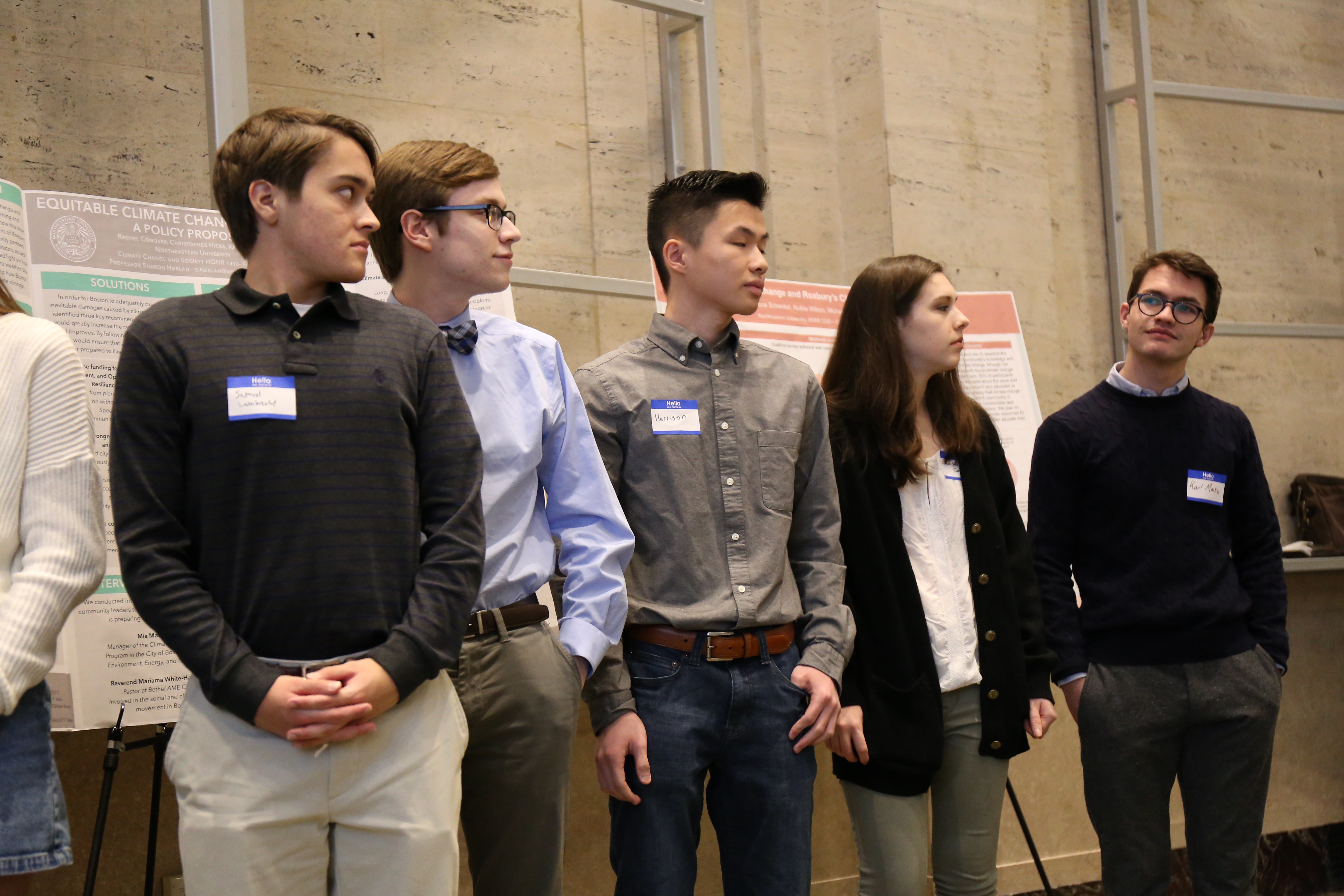 Students from the Climate Change and Society class at Northeastern